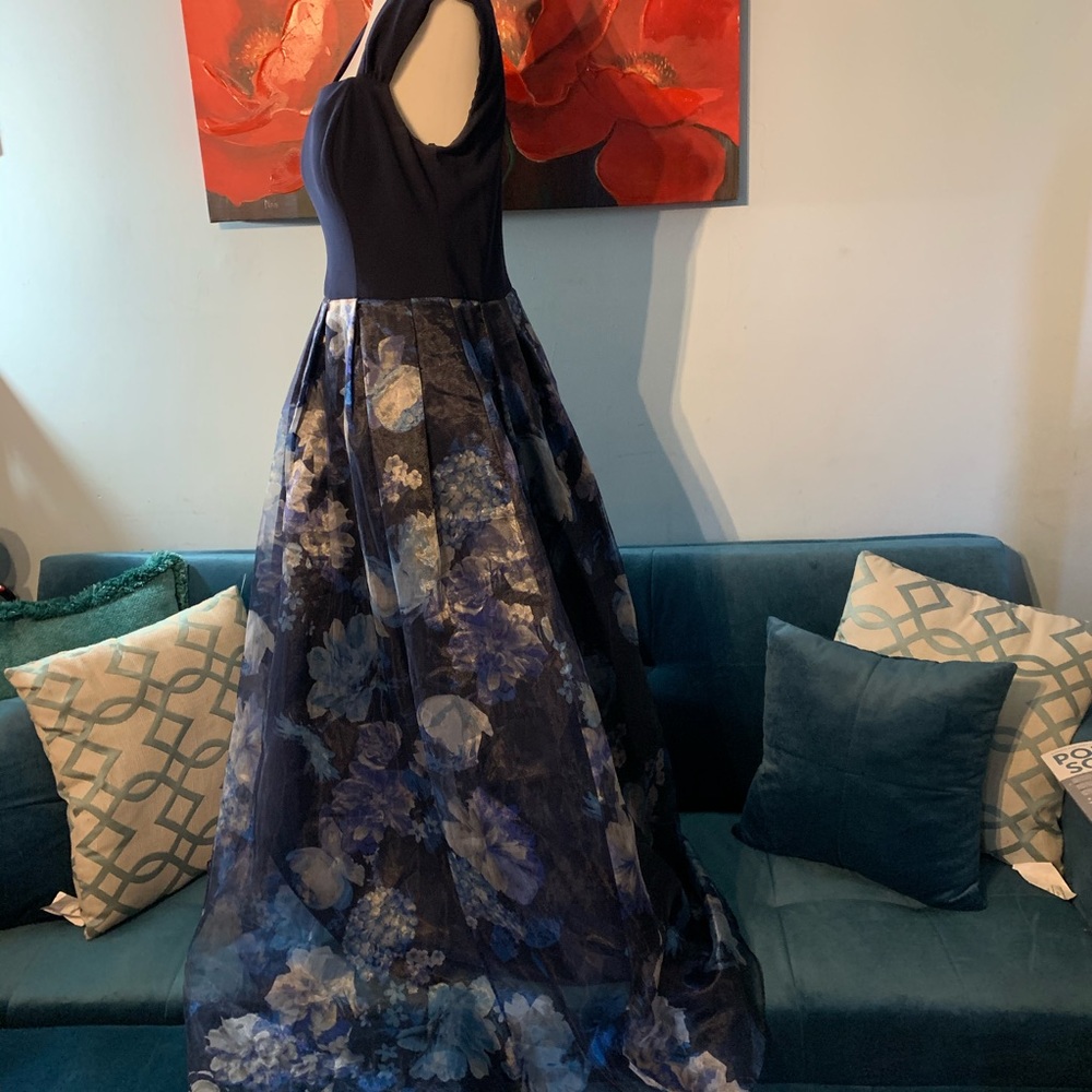 Eliza J size 10 navy blue formal dress - Picture 5 of 10